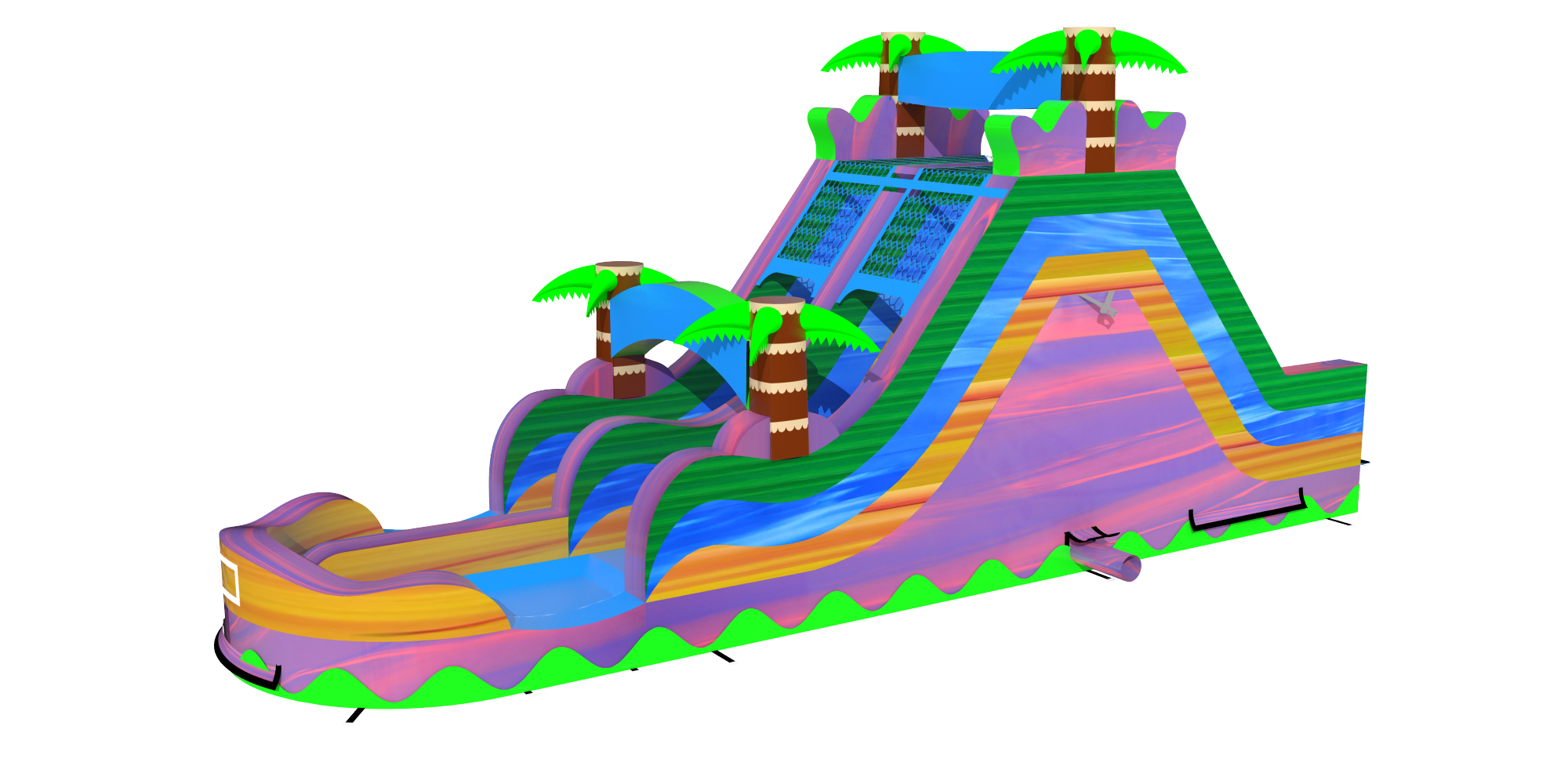 34 Foot Rock Climb Slide IP Tropical™ Wet / Dry