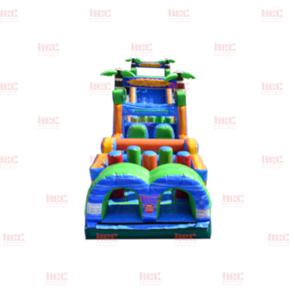 70 Foot Jungle Trek Obstacle Course 30 Foot Rock Climb Slide- 40 Foot Obstacle Course