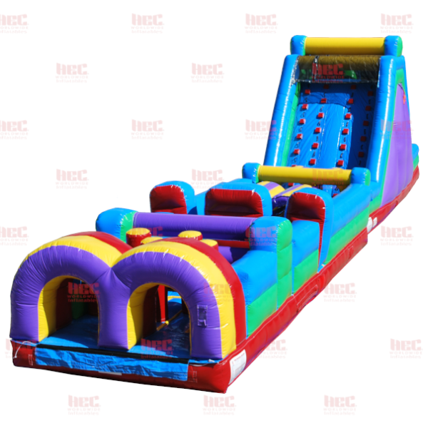 60 foot Obstacle Course-Rock Climb Slide