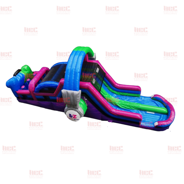 45 Foot Gamer Obstacle Course Inflated Pool Elevated Floor Wet and Dry