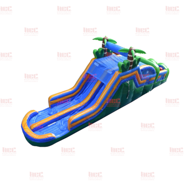 45 Foot Jungle Trek Obstacle Course Inflated Pool Elevated Floor Wet and Dry