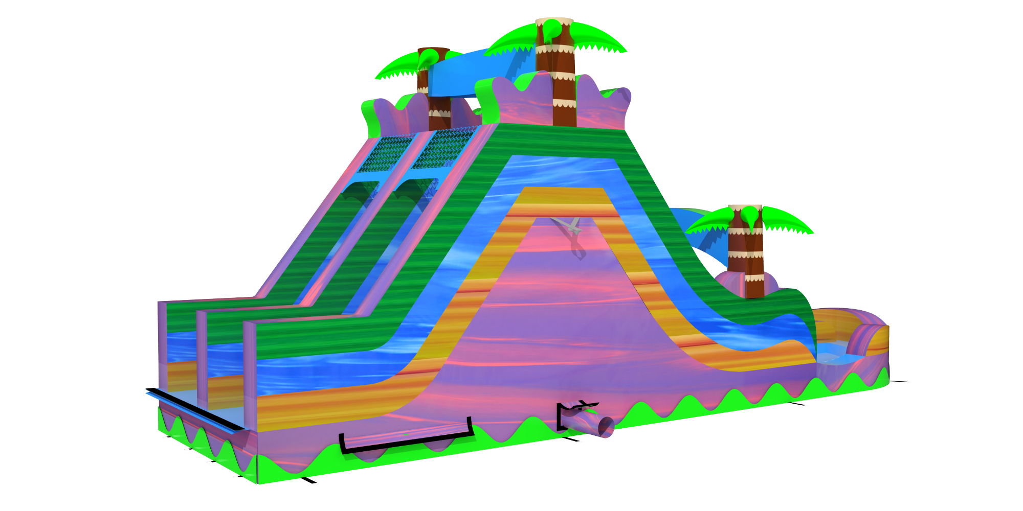 34 Foot Rock Climb Slide IP Tropical™ Wet / Dry