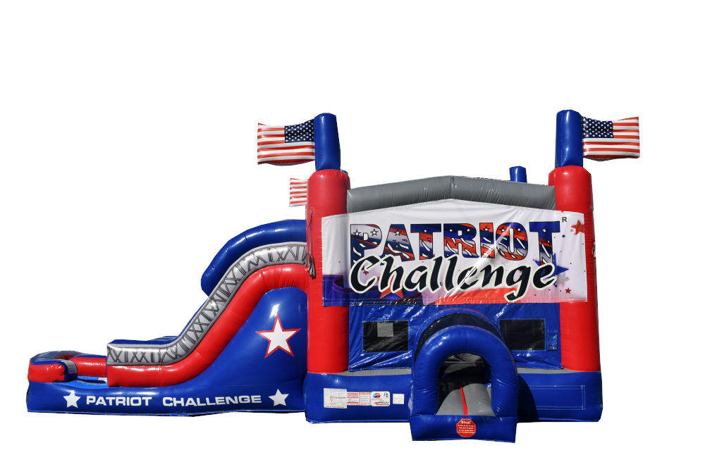 Patriot Challenge Combo Double Lane Inflated Pool Wet/Dry