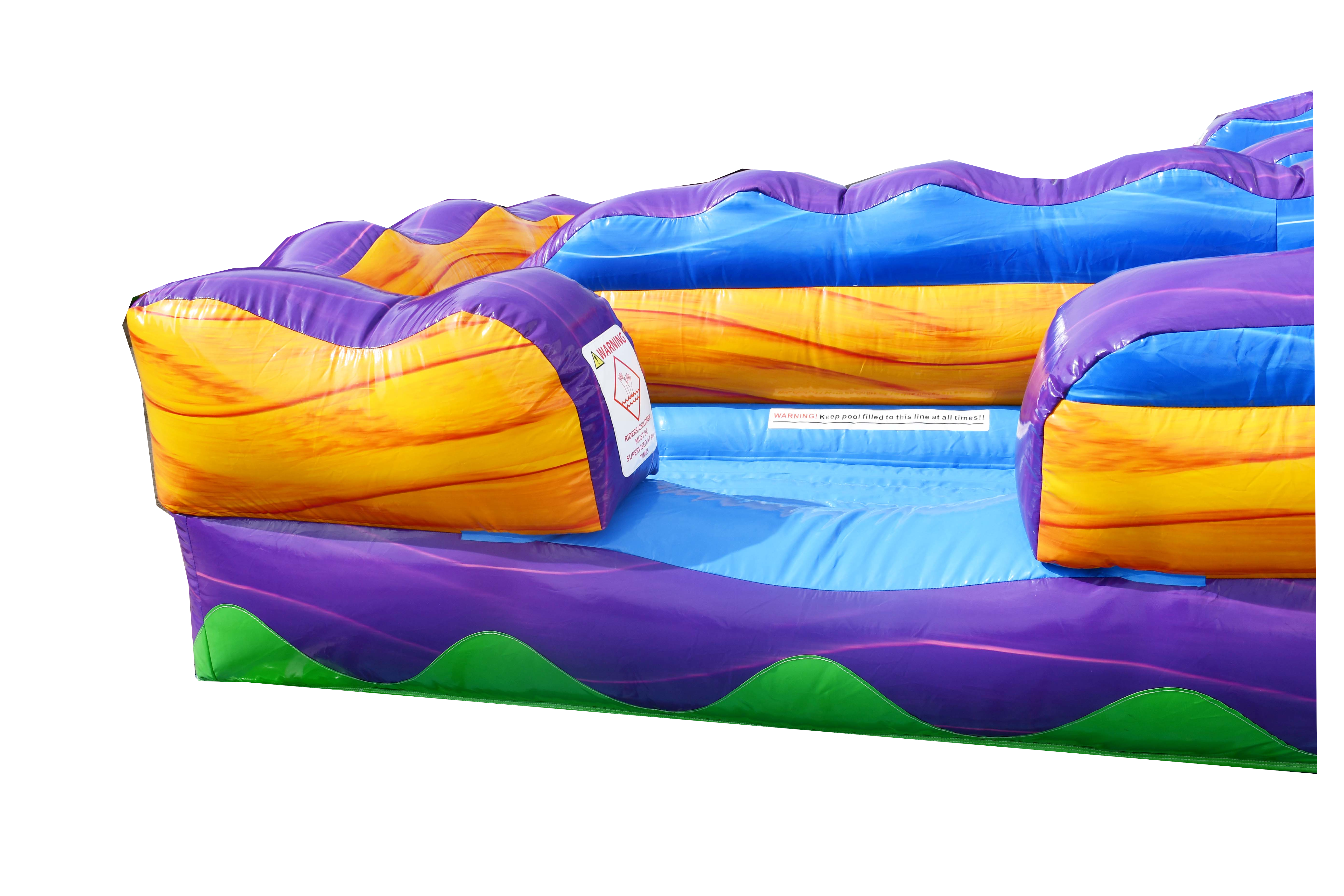 18 Foot  Hurricane Apex Double Lane Inflated Pool J Series Curved Slide