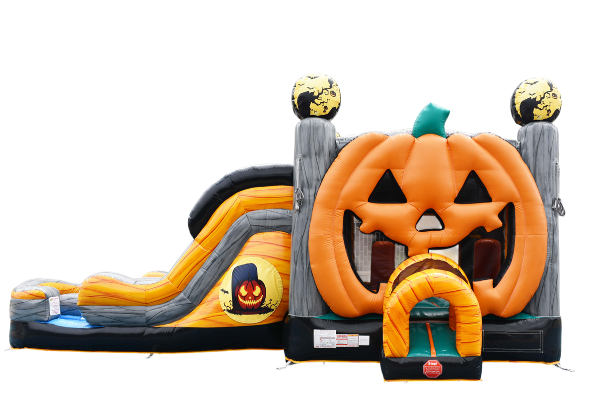Pumpkin Combo Double Lane Inflated Pool Wet/Dry