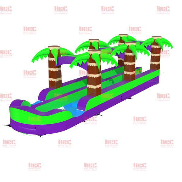 35 Foot Splash Double Lane Slip and Slide Inflated Pool