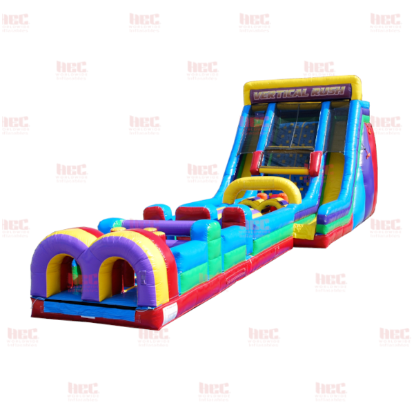 58 foot Vertical Rush-30 Foot Obstacle Course