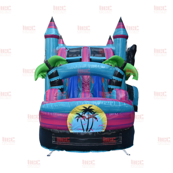 Piscina inflable de dos carriles Beach Vibe Combo, húmeda y seca 
