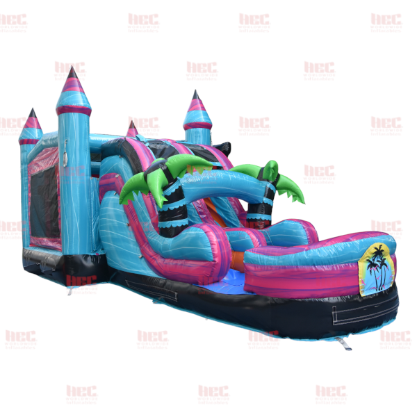 Piscina inflable de dos carriles Beach Vibe Combo, húmeda y seca 