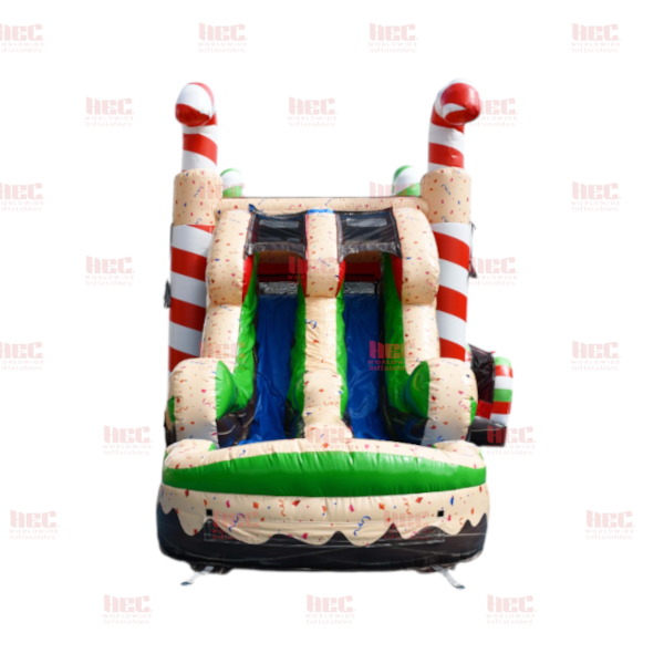 Piscina inflable de doble carril combinada Avalanche, húmeda y seca 