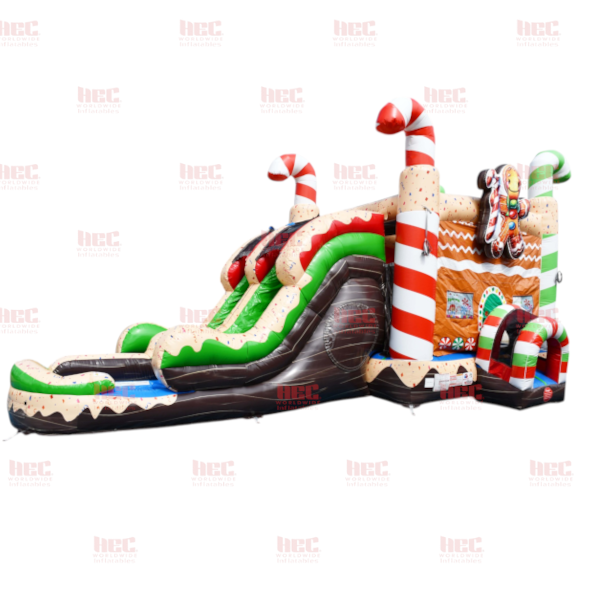 Piscina inflable de doble carril combinada Avalanche, húmeda y seca 