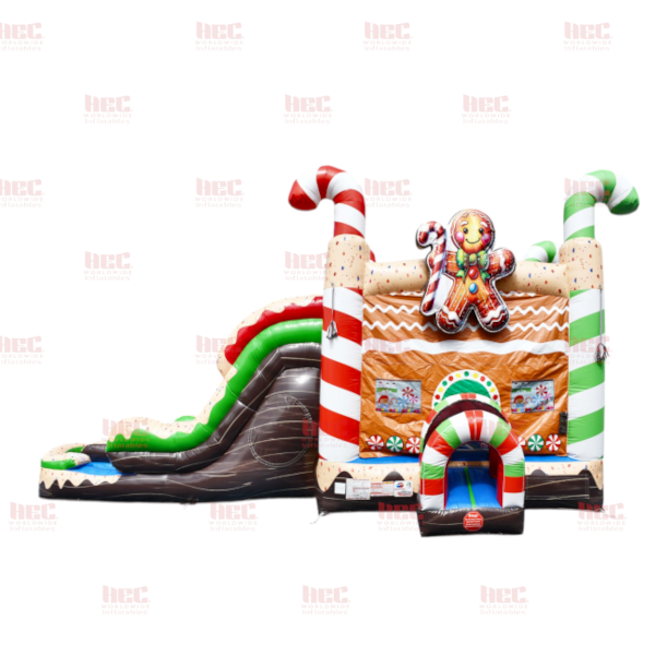Piscina inflable de doble carril combinada Avalanche, húmeda y seca 
