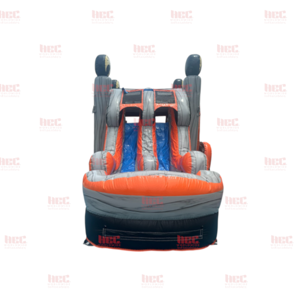 Pumpkin Combo Double Lane Inflated Pool Wet/Dry