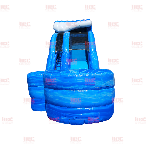 17 Foot Rip Curl™ XL Single Lane Inflated Pool Marble Blue