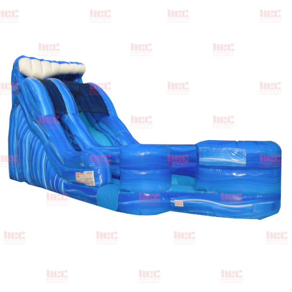 17 Foot Rip Curl™ XL Single Lane Inflated Pool Marble Blue