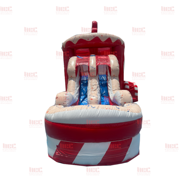 Piscina inflable de doble carril combinada Avalanche, húmeda y seca 