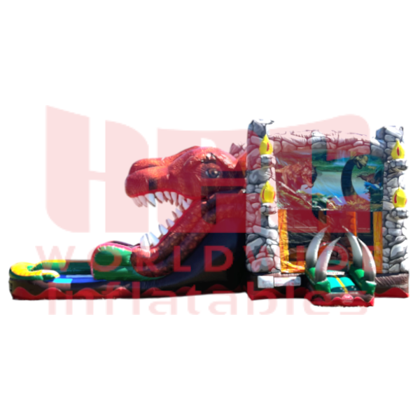 Piscina inflable de doble carril T-Rex® Combo húmeda/seca 